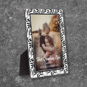 Modern zwart-wit, beste oma ooit fotoplaat