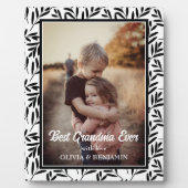 Modern zwart-wit, beste oma ooit fotoplaat (Voorkant)