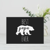 Modern Zwart & Wit Beste Papa Beer ooit Kaart (Staand voorkant)