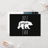 Modern Zwart & Wit Beste Papa Beer ooit Kaart (Voorkant / Achterkant in situ)