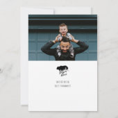 Modern Zwart & Wit Beste Papa Beer ooit Kaart (Achterkant)