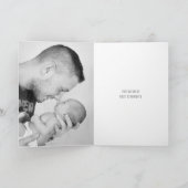 Modern Zwart & Wit Beste Papa Beer ooit Kaart (Binnen)