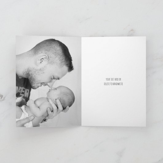 Modern Zwart & Wit Beste Papa Beer ooit Kaart (Binnen)