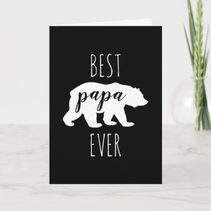 Modern Zwart & Wit Beste Papa Beer ooit Kaart