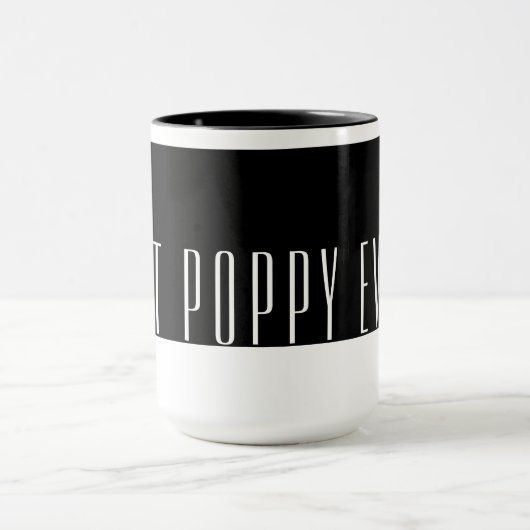 Modern zwart-wit beste POPPY ooit Mok (Midden)