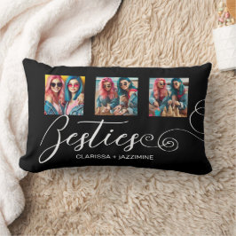 Modern Zwart Wit Bestie 3 Fotocollage Kussen