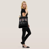 /Modern Zwart Wit Bestie 3 Fotocollage Tote Bag (Op model)