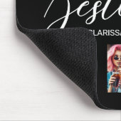 Modern Zwart Wit Bestie 6 Fotocollage Muismat (Hoek)