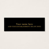 Modern zwart-wit Bladwijzer Mini Visitekaartjes (Achterkant)