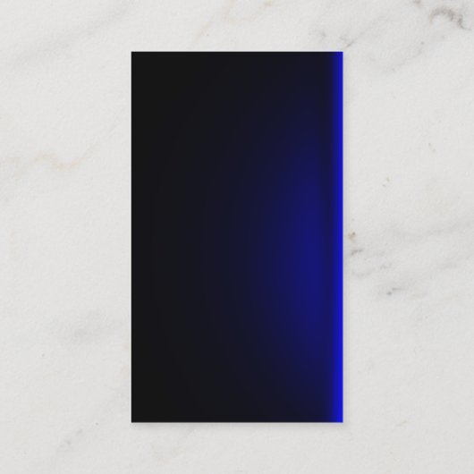 modern zwart-wit blauw ontwerp visitekaartje (Achterkant)