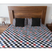 Modern Zwart Wit Blauw Sinaasappel Vlagpatroon Kussensloop