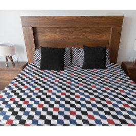 Modern Zwart Wit Blauw Sinaasappel Vlagpatroon Kussensloop