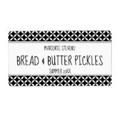 Modern zwart-wit bliklabel etiket (Voorkant)