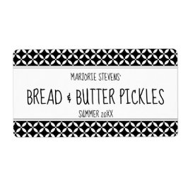 Modern zwart-wit bliklabel etiket