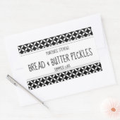 Modern zwart-wit bliklabel rechthoekige sticker (Envelop)