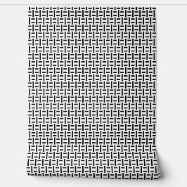 Modern zwart-wit blokken Abstract patroon Behang