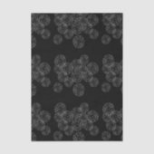 Modern zwart-wit boho chic madeliefjespatroon  tissuepapier (Voorkant)