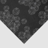 Modern zwart-wit boho chic madeliefjespatroon  tissuepapier (Detail)