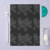 Modern zwart-wit boho chic madeliefjespatroon  tissuepapier (Craft)