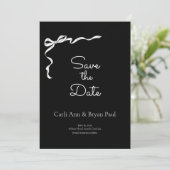 Modern Zwart & Wit Boog Save the Date Uitnodiging (Staand voorkant)