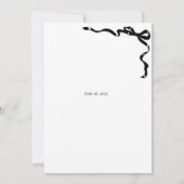 Modern Zwart & Wit Boog Save the Date Uitnodiging (Achterkant)