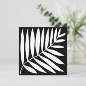 Modern Zwart Wit Botanisch Plant Tak Tekening Save The Date (Staand voorkant)