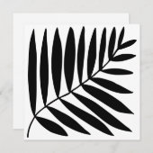 Modern Zwart Wit Botanisch Plant Tak Tekening Save The Date (Voorkant / Achterkant)