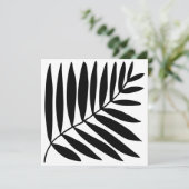 Modern Zwart Wit Botanisch Plant Tak Tekening Save The Date (Staand voorkant)