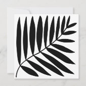 Modern Zwart Wit Botanisch Plant Tak Tekening Save The Date (Voorkant)