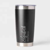 MODERN ZWART-WIT BRUIDSMEISJE TUMBLER GEÏSOLEERDE DRINKBEKER (Links)