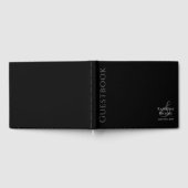 Modern zwart-wit-bruiloft gastenboek (Volledig)