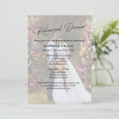 Modern zwart & wit bruiloft repetitie diner kaart (Staand voorkant)