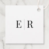 Modern zwart-wit bruiloft welkomstgeschenk Label (Achterkant)