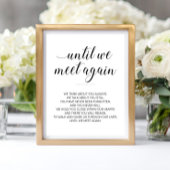 Modern zwart-wit bruiloftsgedicht-herdenking poster