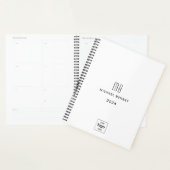 Modern zwart-wit Business Logo 2024 Planner (Display)