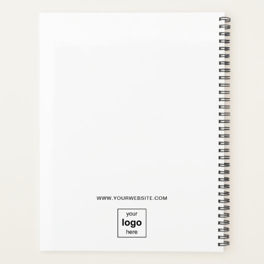 Modern zwart-wit Business Logo 2024 Planner (Achterkant)