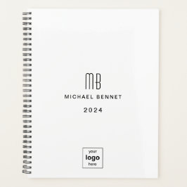 Modern zwart-wit Business Logo 2024 Planner