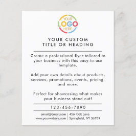 Modern zwart-wit Business Logo Promotional Flyer