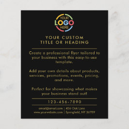 Modern zwart-wit Business Logo Promotional Flyer