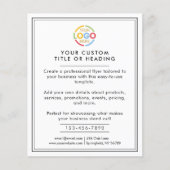 Modern zwart-wit Business Logo Promotional Flyer (Voorkant)
