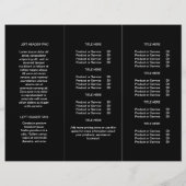 Modern Zwart Wit Business Logo Trifold Brochure (Achterkant)