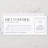 Modern zwart-wit cadeaubon (Voorkant)