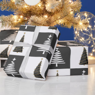 Modern zwart-wit cadeaupapier