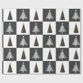 Modern zwart-wit cadeaupapier (Vlak)