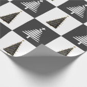 Modern zwart-wit cadeaupapier (Hoek)