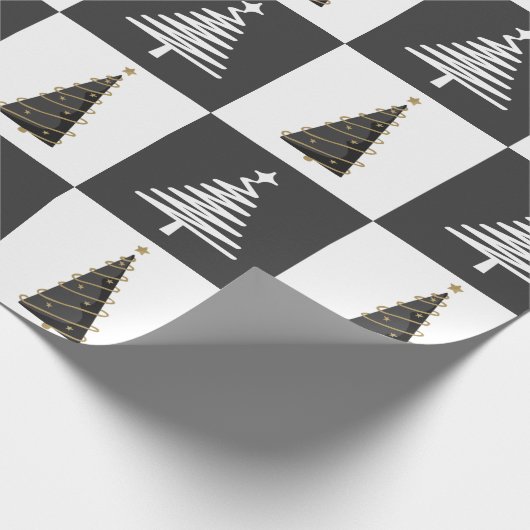 Modern zwart-wit cadeaupapier (Hoek)