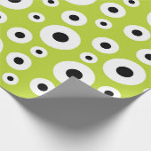 Modern zwart-wit cirkelpatroon cadeaupapier (Hoek)