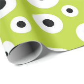 Modern zwart-wit cirkelpatroon cadeaupapier (Rol Hoek)