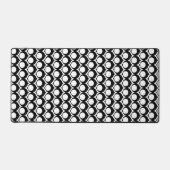 Modern zwart-wit cirkelroosterpatroon bureaumat (Voorkant)