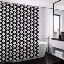Modern zwart-wit cirkelroosterpatroon